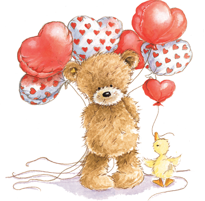 Bear With Balloons PNG Images HD