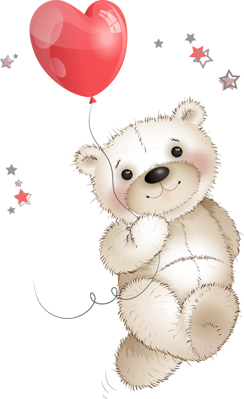 Bear With Balloons Transparent Free PNG