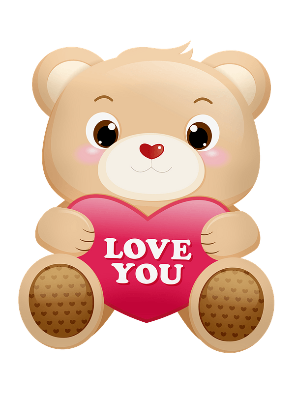 Bear With Heart Free PNG