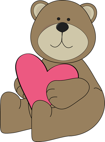 Bear With Heart PNG Clipart Background