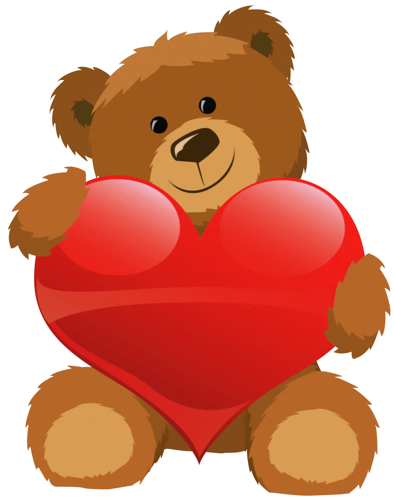 Bear With Heart PNG HD Quality