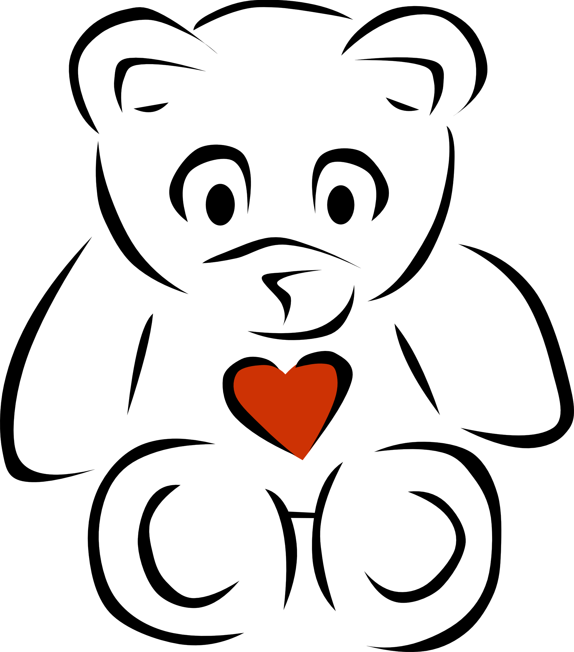 Bear With Heart PNG Images HD
