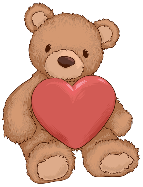 Bear With Heart PNG Photo Image