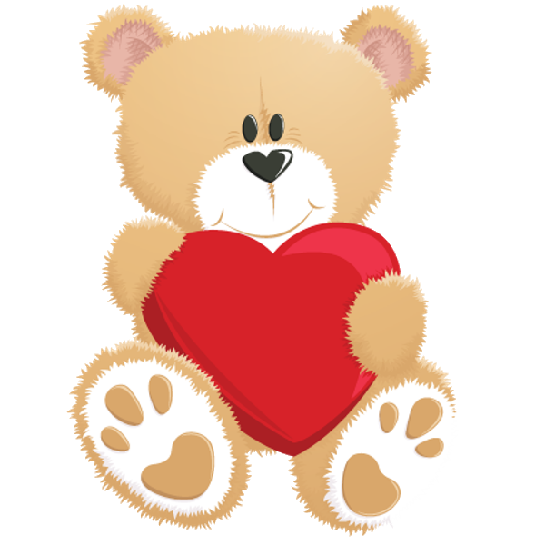 Bear With Heart PNG Photos