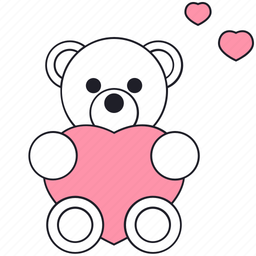 Bear With Heart Transparent Free PNG