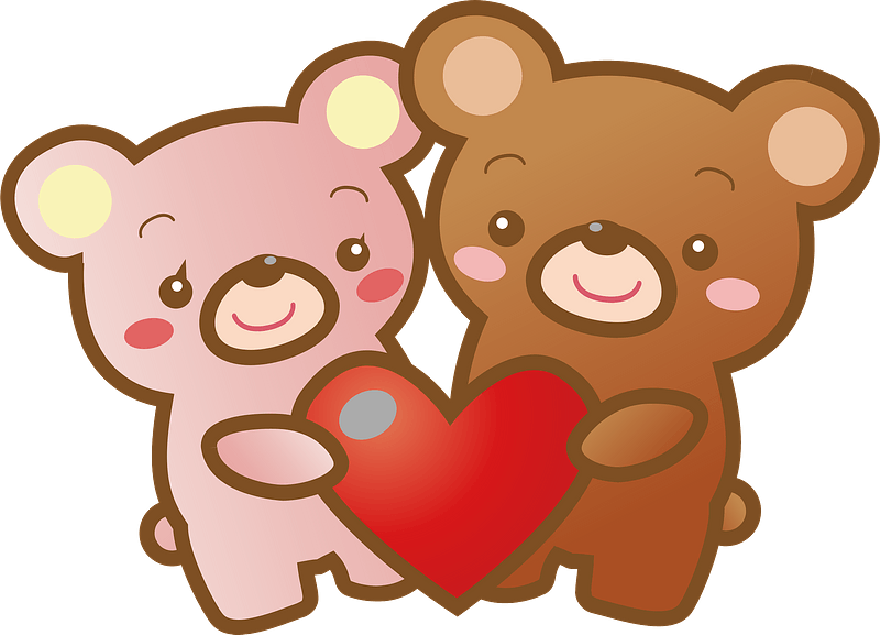 Bear With Heart Transparent Image