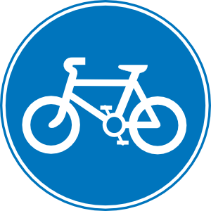 Bicycle Path Traffic Sign PNG Clipart Background