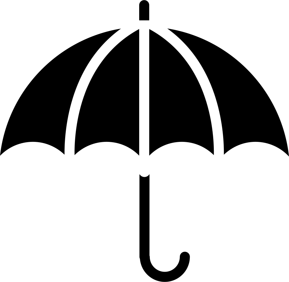 Black Open Umbrella Free PNG