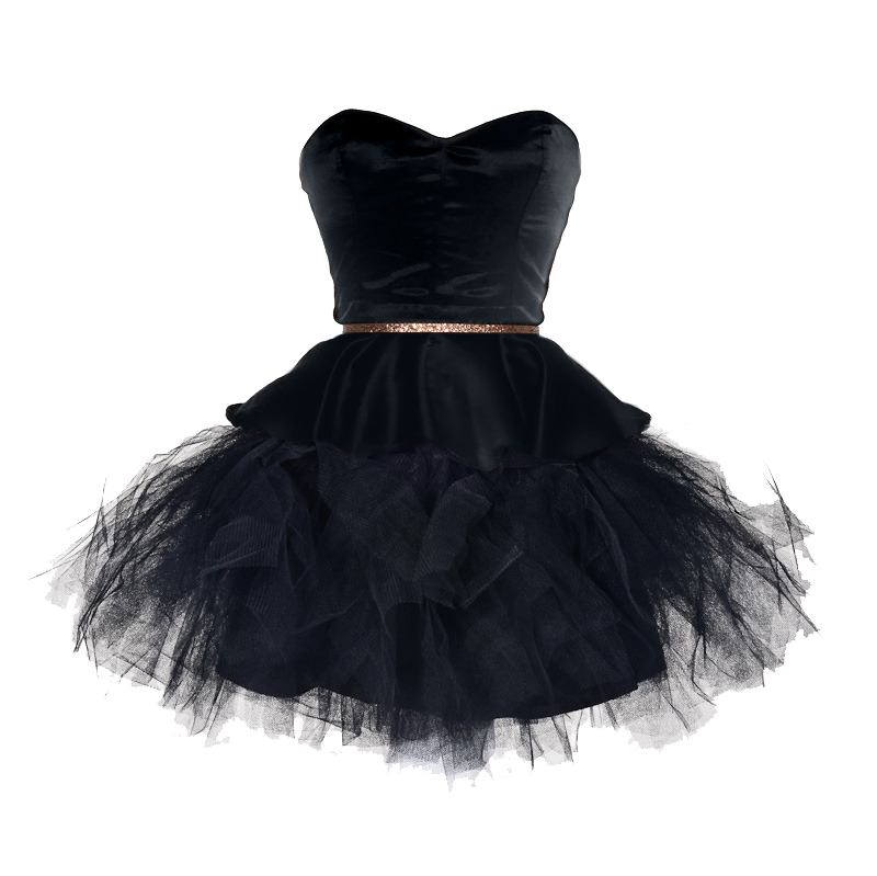 Black Party Dress Transparent Free PNG