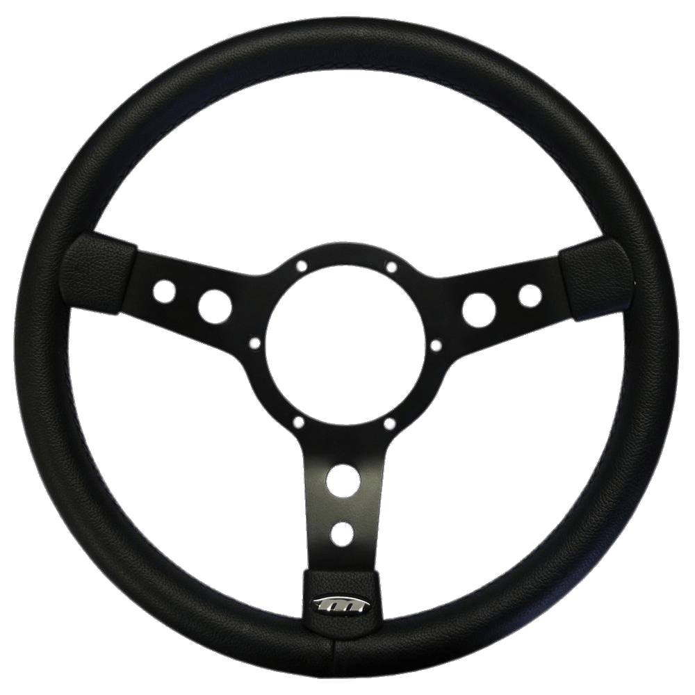 Black Steering Wheel Background PNG Image