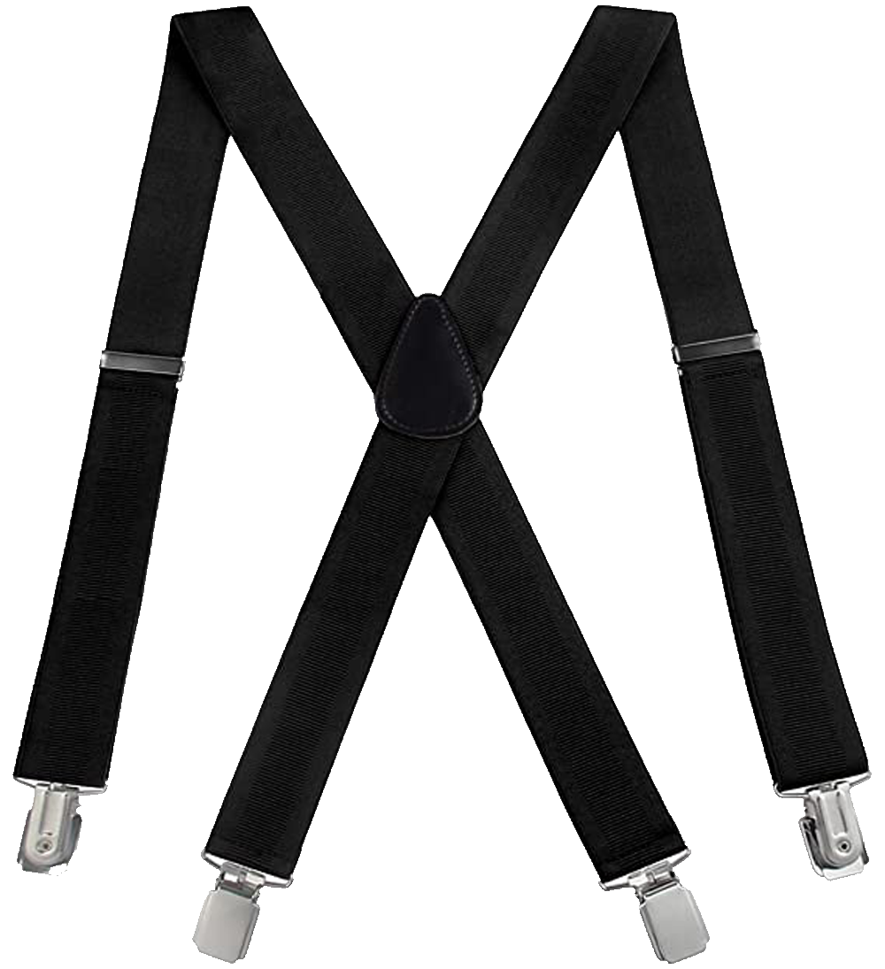 Black Suspenders PNG Free File Download