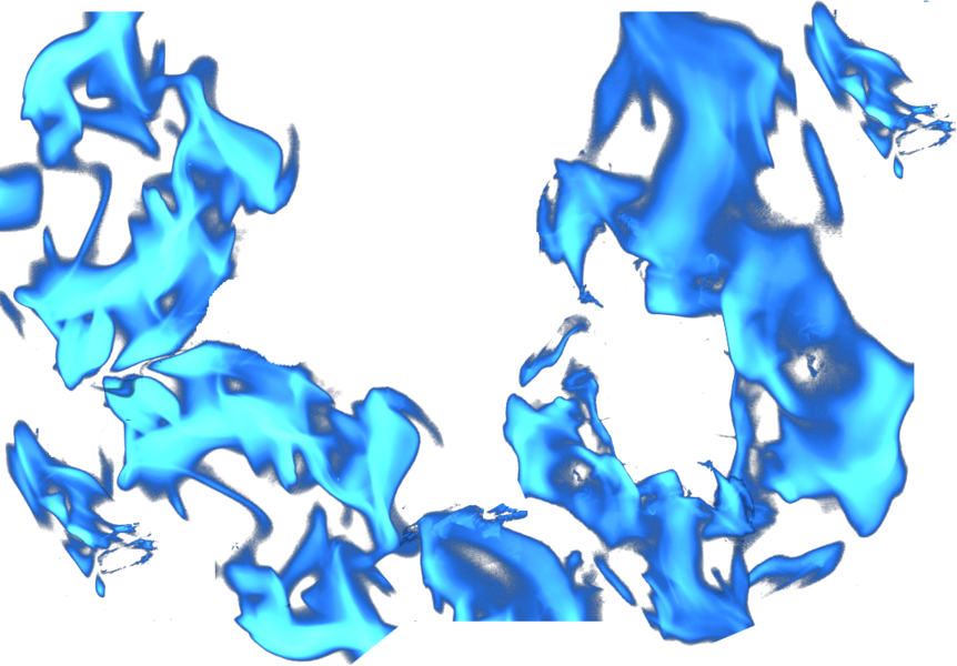 Blue Fire Background PNG Image