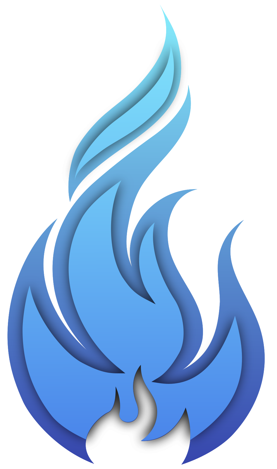 Blue Fire Flame PNG Background
