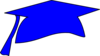 Blue Graduation Cap Background PNG Image