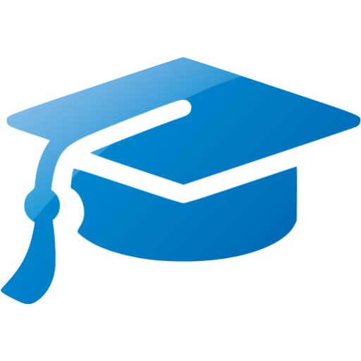 Blue Graduation Cap PNG Background