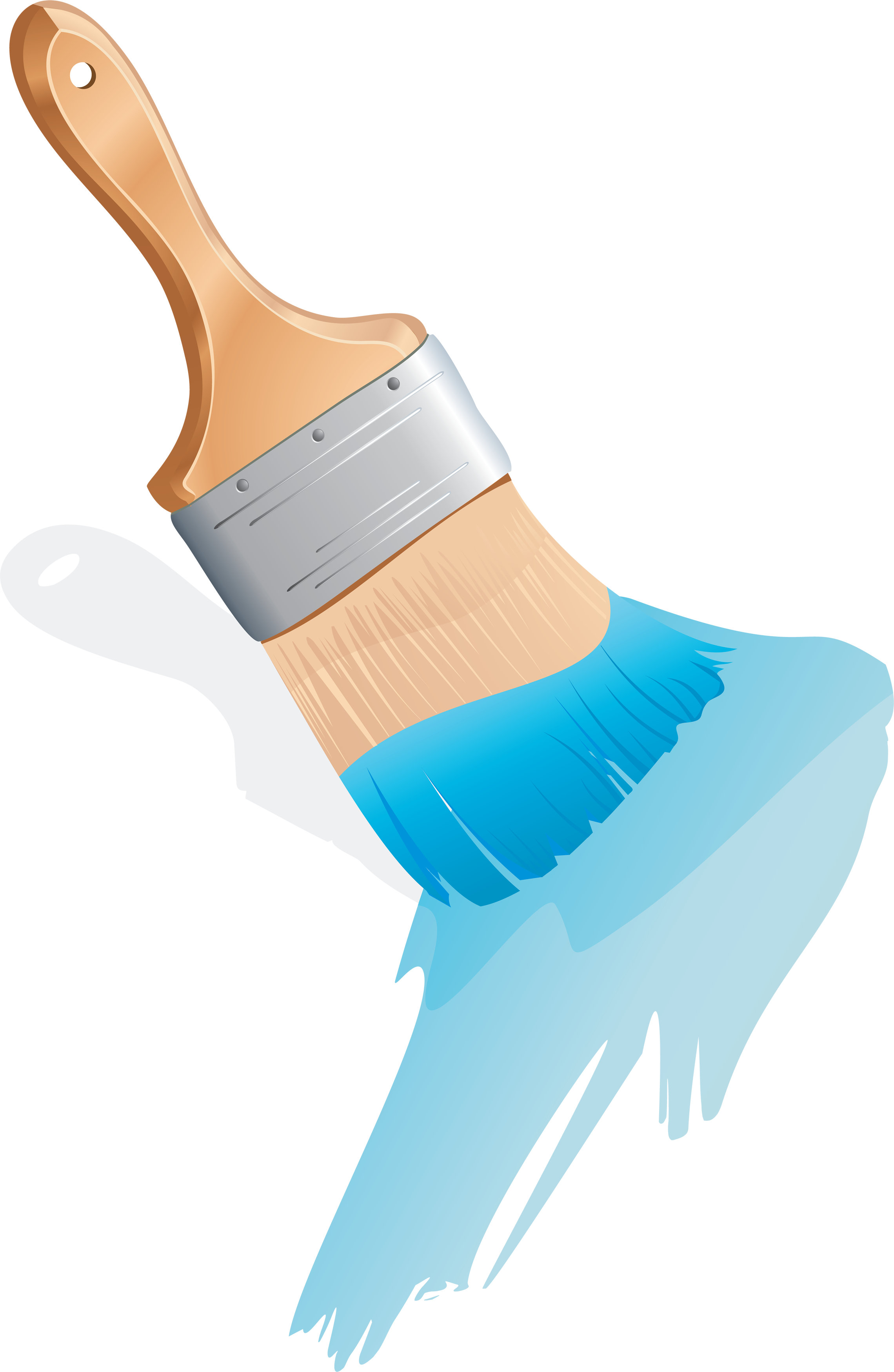 Blue Paint Brush Transparent Free PNG