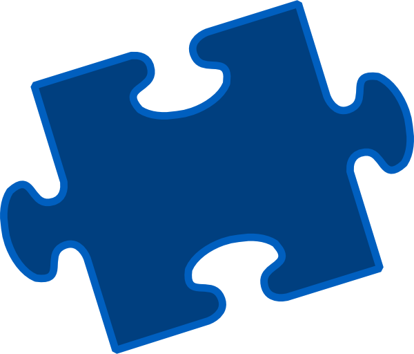Blue Puzzle Piece Background PNG Image