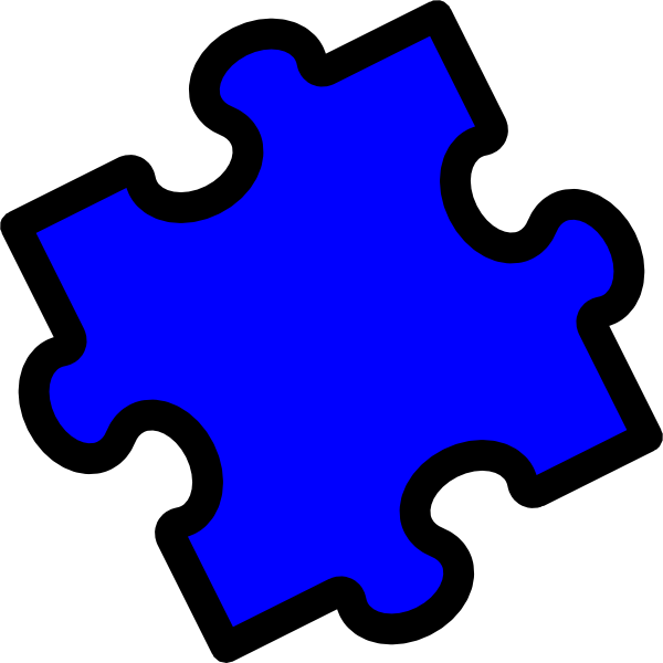 Blue Puzzle Piece Free PNG