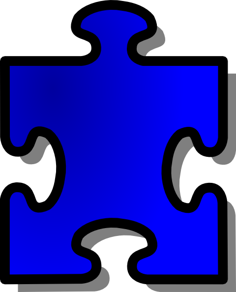 Blue Puzzle Piece PNG Clipart Background