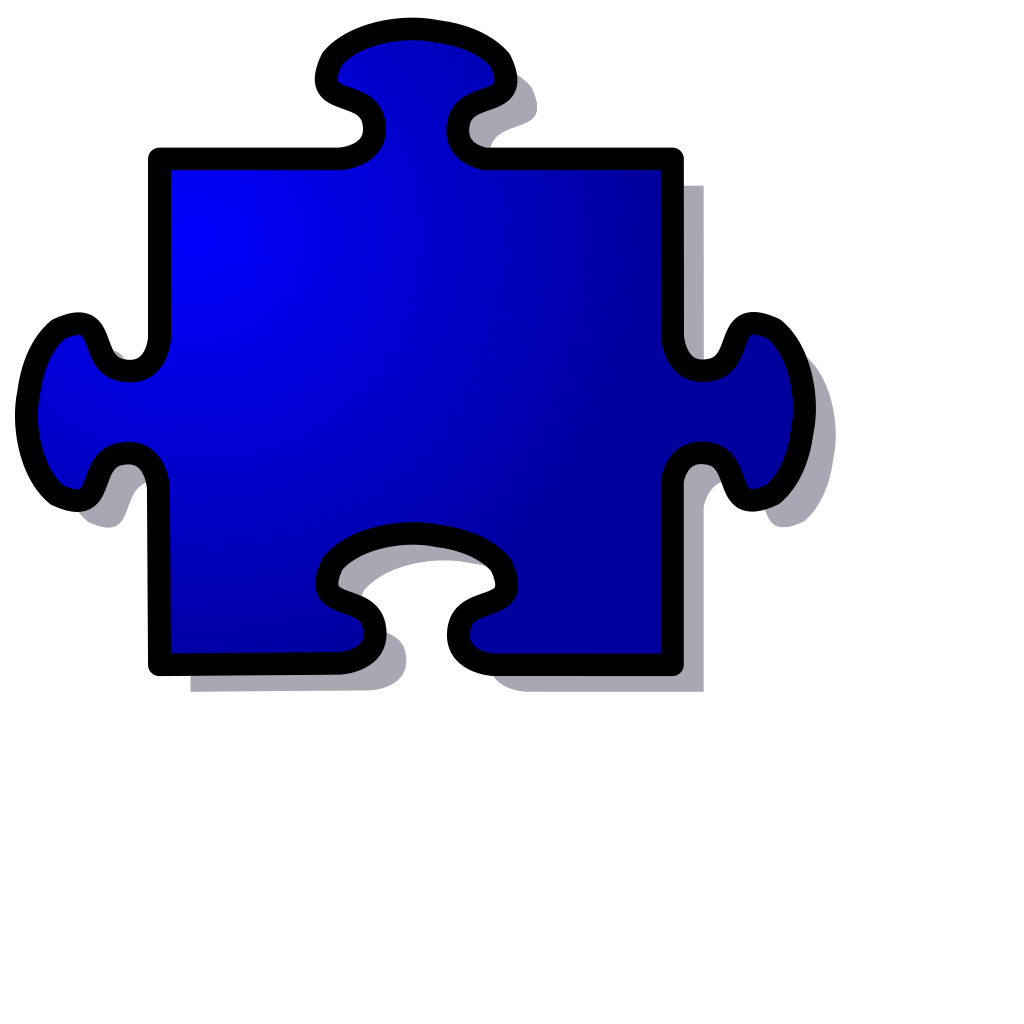 Blue Puzzle Piece Transparent Free PNG