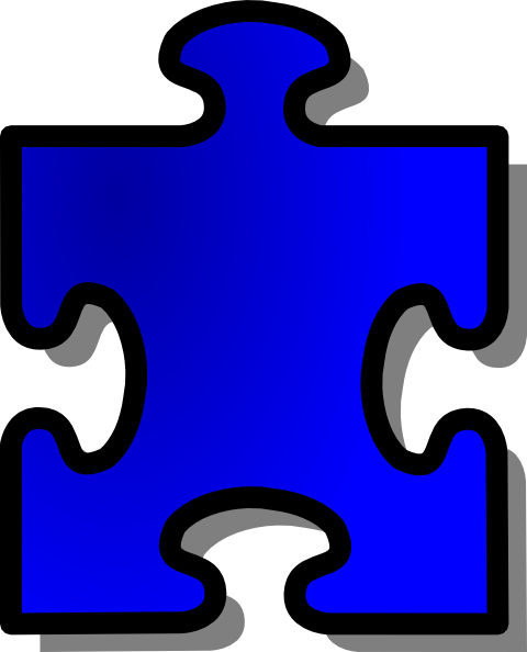 Blue Puzzle Piece Transparent PNG