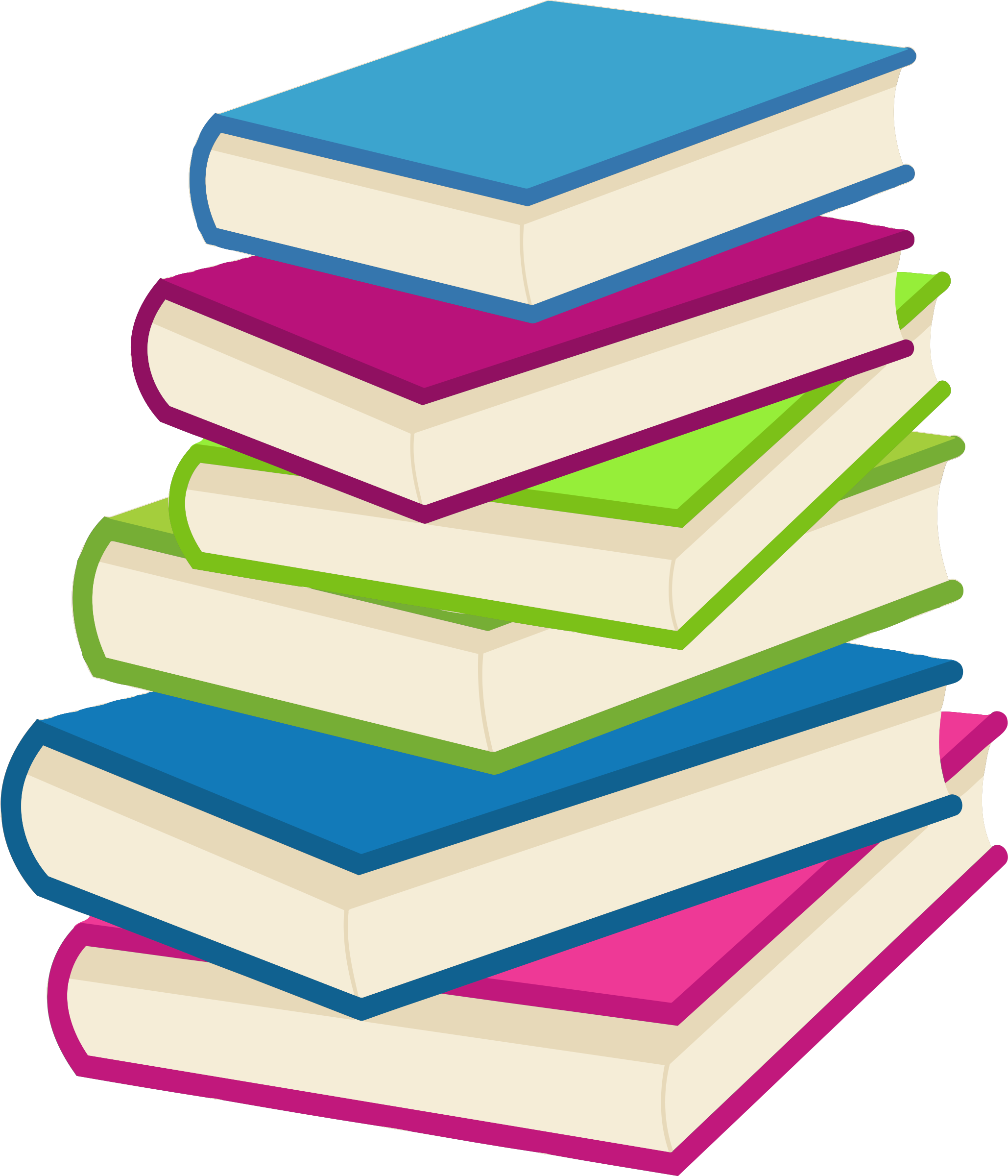Books Pile PNG Background