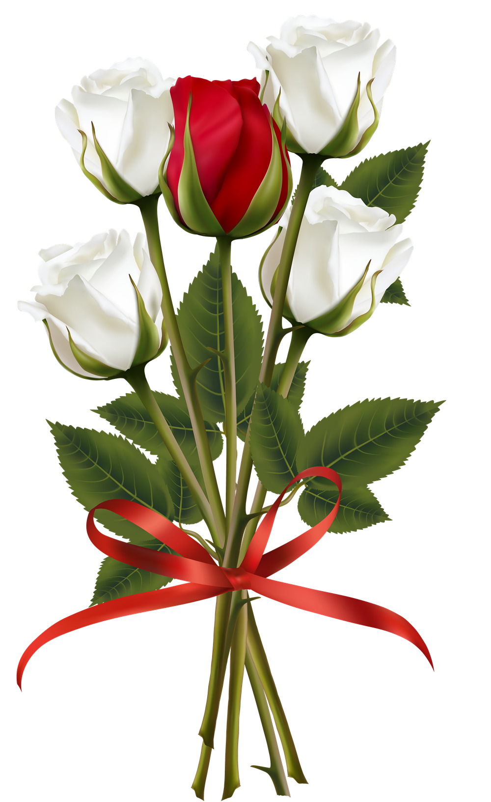 Bouquet Of Rose Flowers Transparent PNG