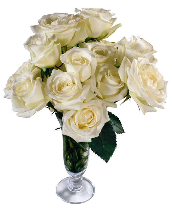 Bouquet Of White Roses PNG Background