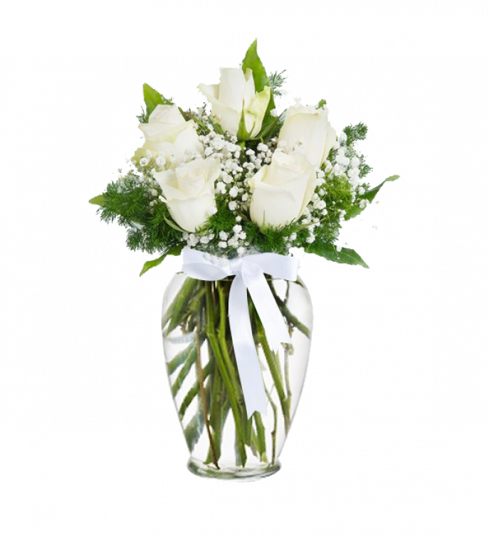 Bouquet Of White Roses PNG Photos