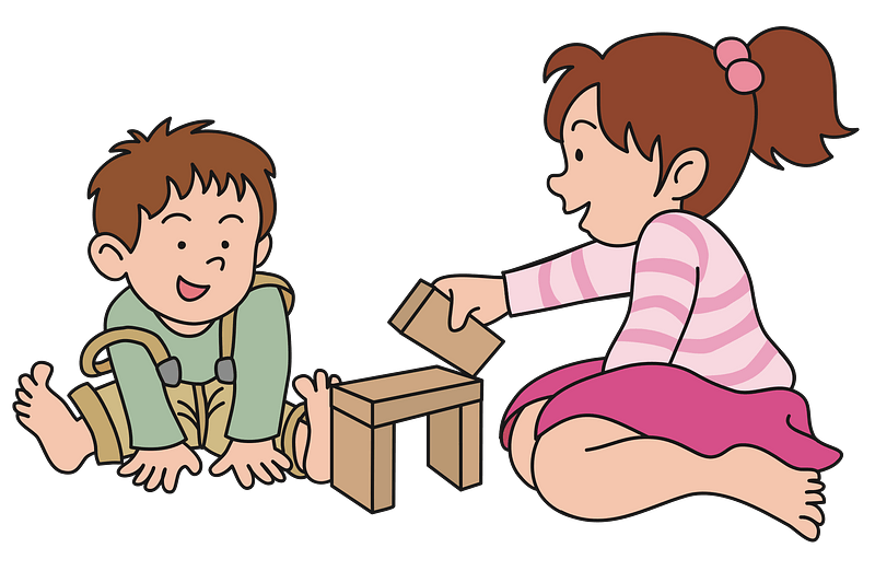 Boy And Girl Playing PNG HD Quality