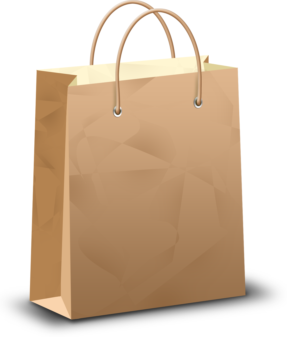 Brown Paper Shopping Bag Background PNG Image