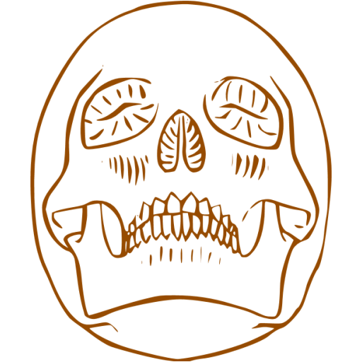 Brown Skull Background PNG Image