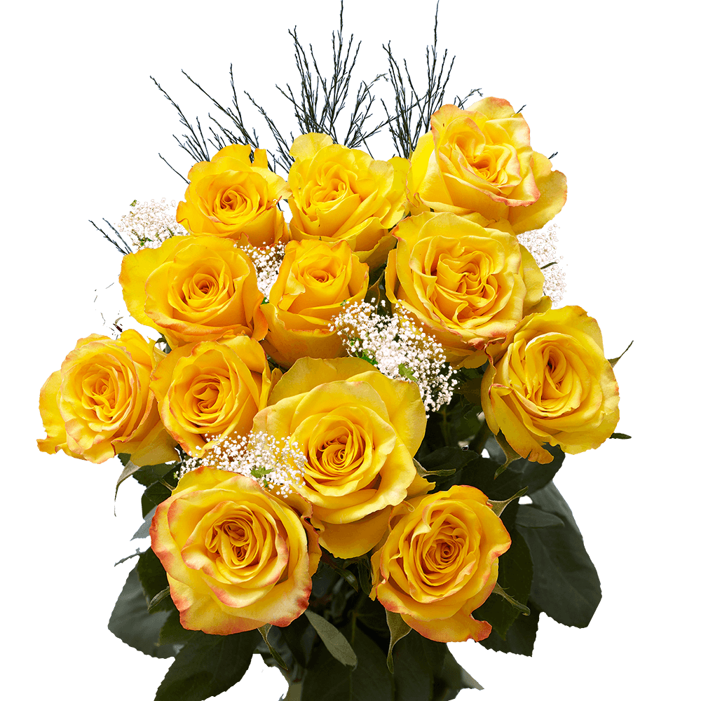 Bunch Of Yellow Roses Download Free PNG