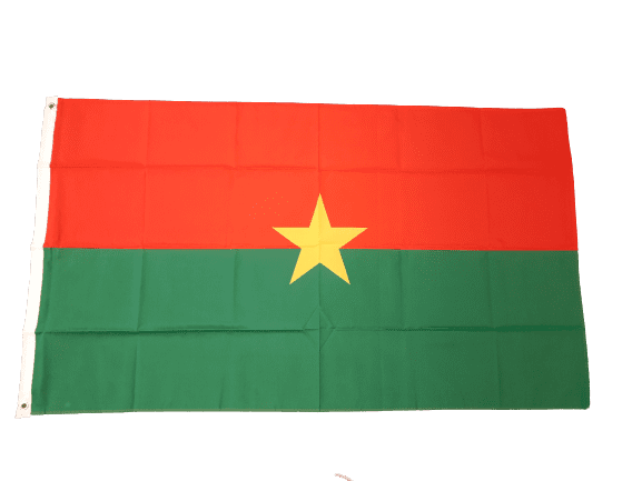 Burkina Faso Wave Flag Background PNG Image