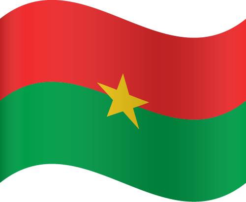 Burkina Faso Wave Flag PNG Clipart Background