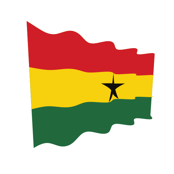 Burkina Faso Wave Flag Transparent Background