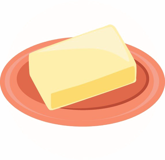 Butter On Wooden Plank Background PNG Image
