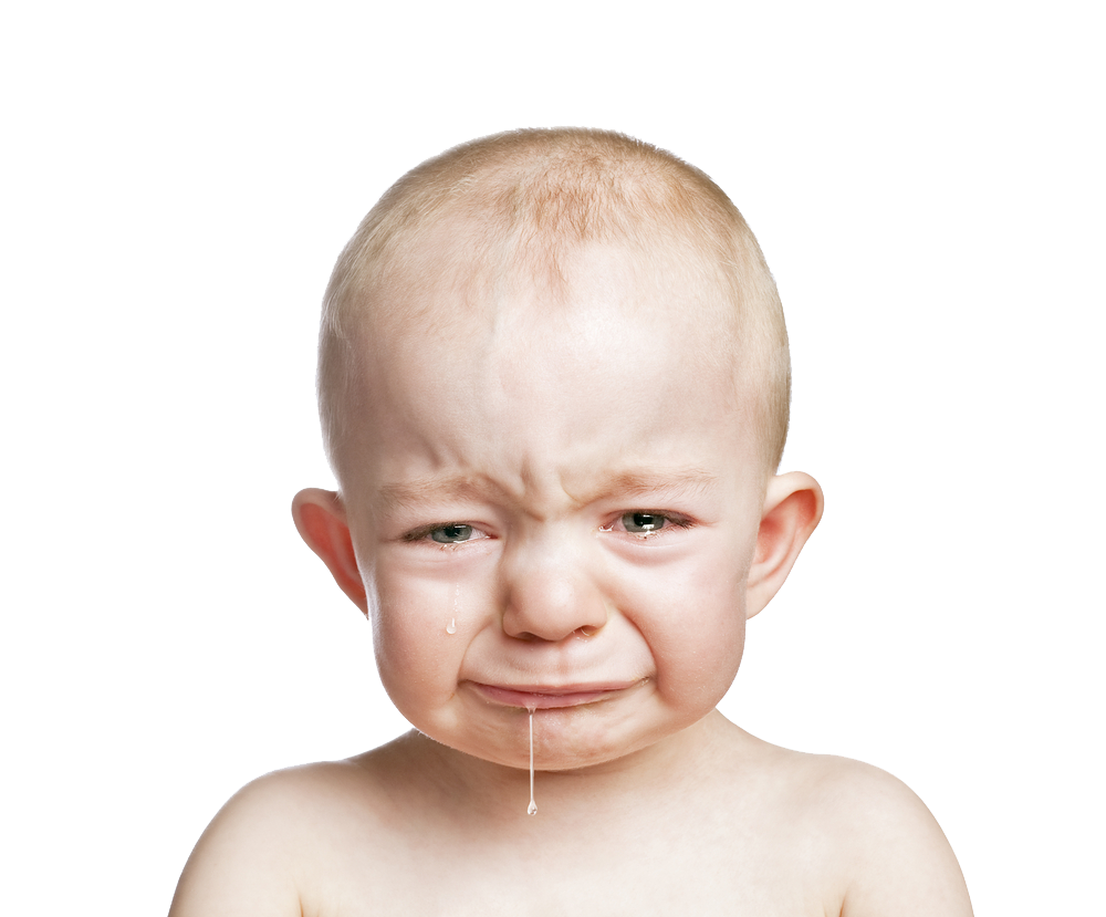Cartoon Baby Crying PNG Background