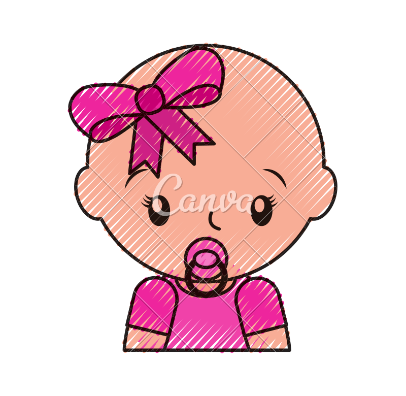 Cartoon Baby Girl Transparent PNG