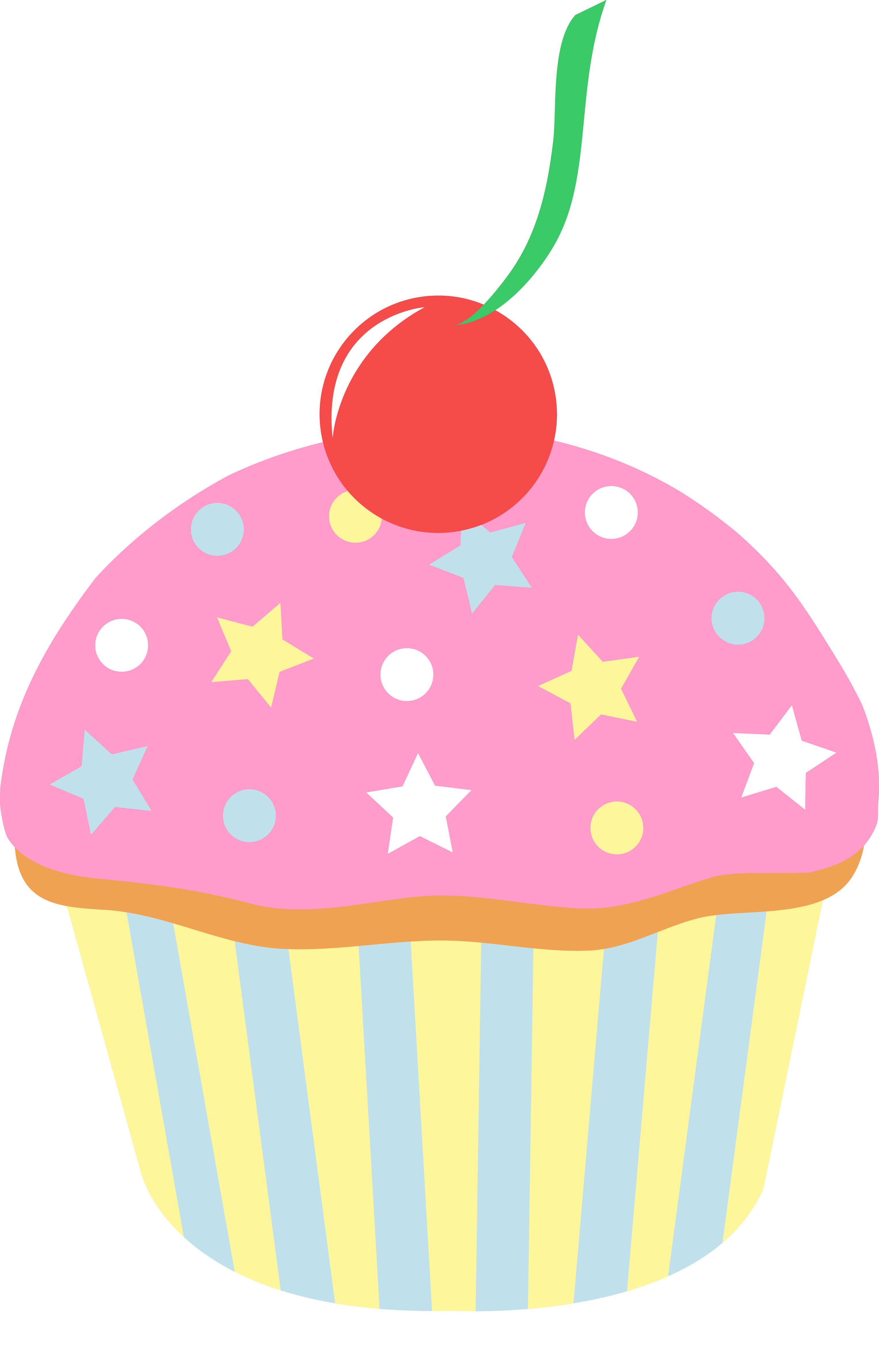 Cartoon Cupcake Cherry On Top Download Free PNG