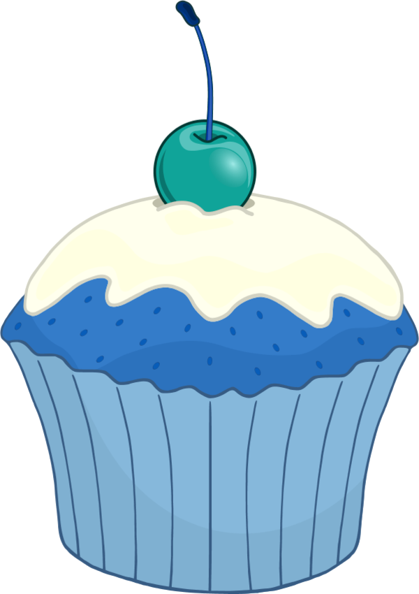 Cartoon Cupcake Cherry On Top PNG Clipart Background