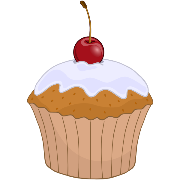 Cartoon Cupcake Cherry On Top PNG Free File Download