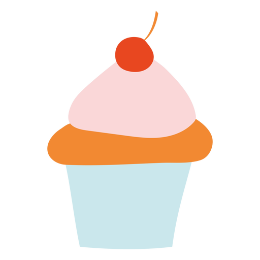 Cartoon Cupcake Cherry On Top Transparent Free PNG