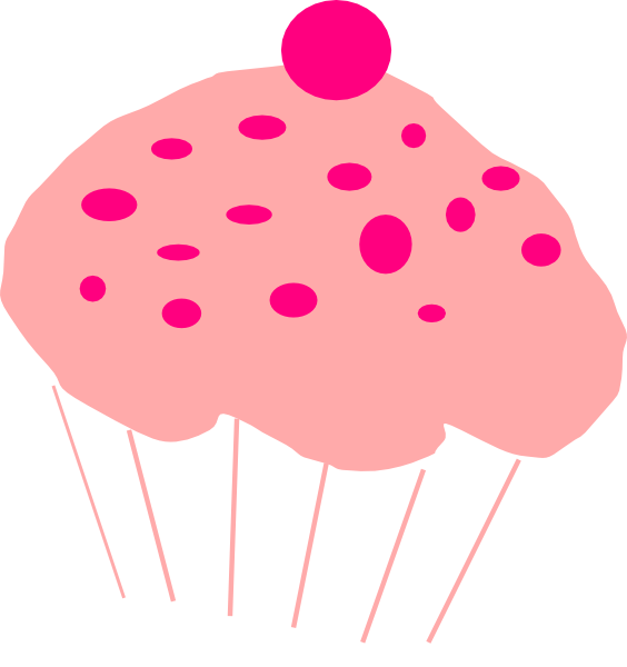 Cartoon Cupcake Pink PNG HD Quality