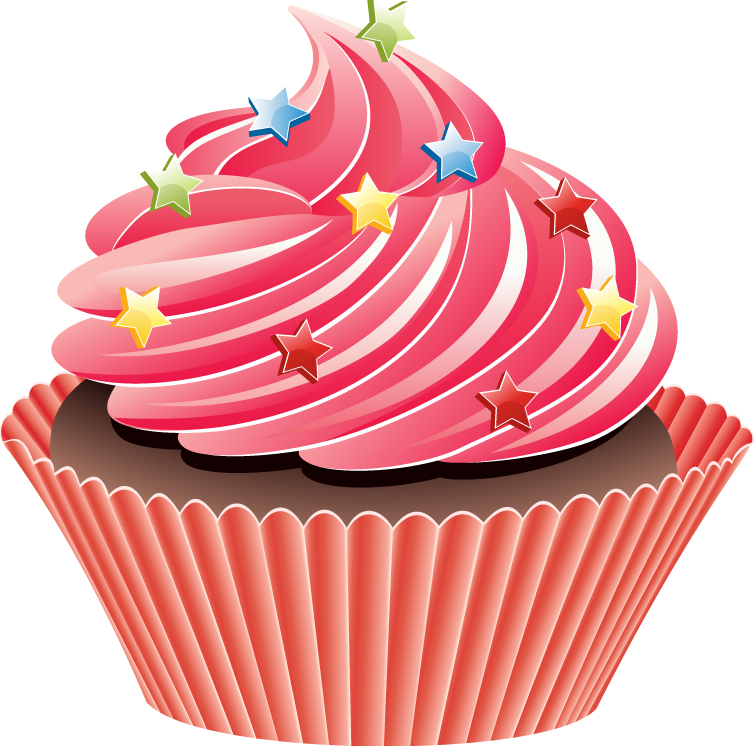 Cartoon Cupcake Pink Transparent File