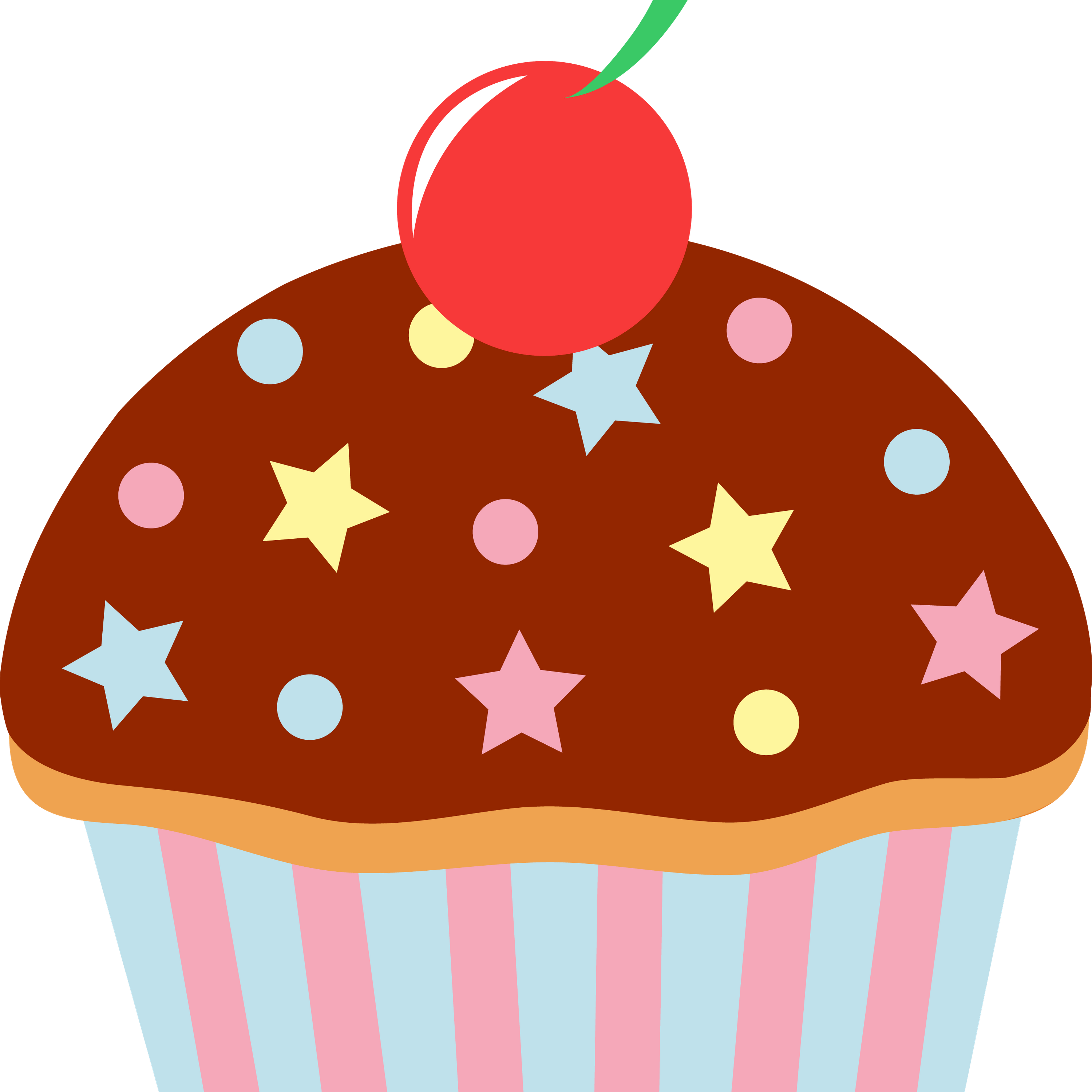 Cartoon Cupcake Pink Transparent Free PNG