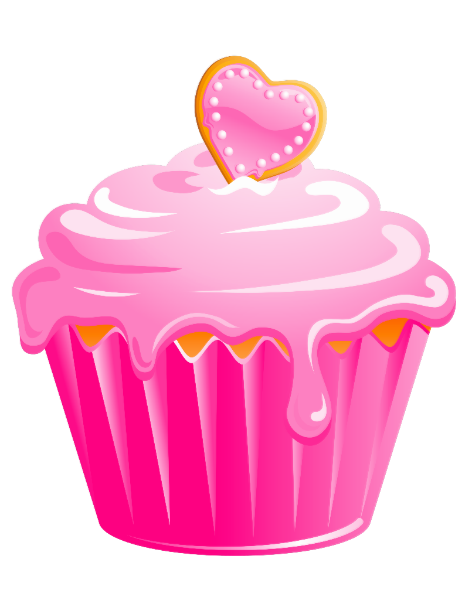 Cartoon Cupcake Pink Transparent Image