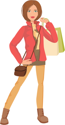Cartoon Girl Fashion PNG Clipart Background
