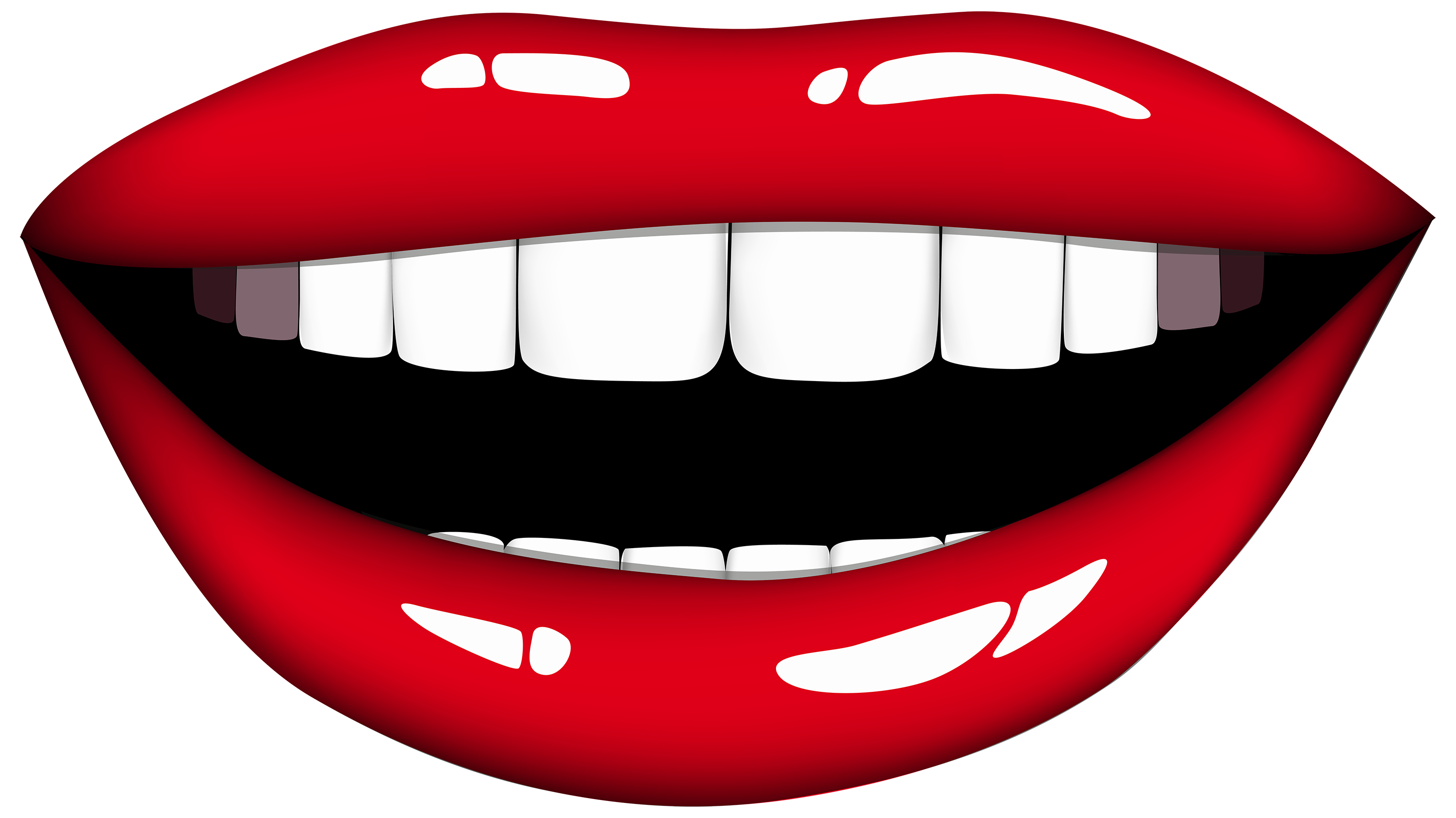 Cartoon Lips Mouth PNG Background