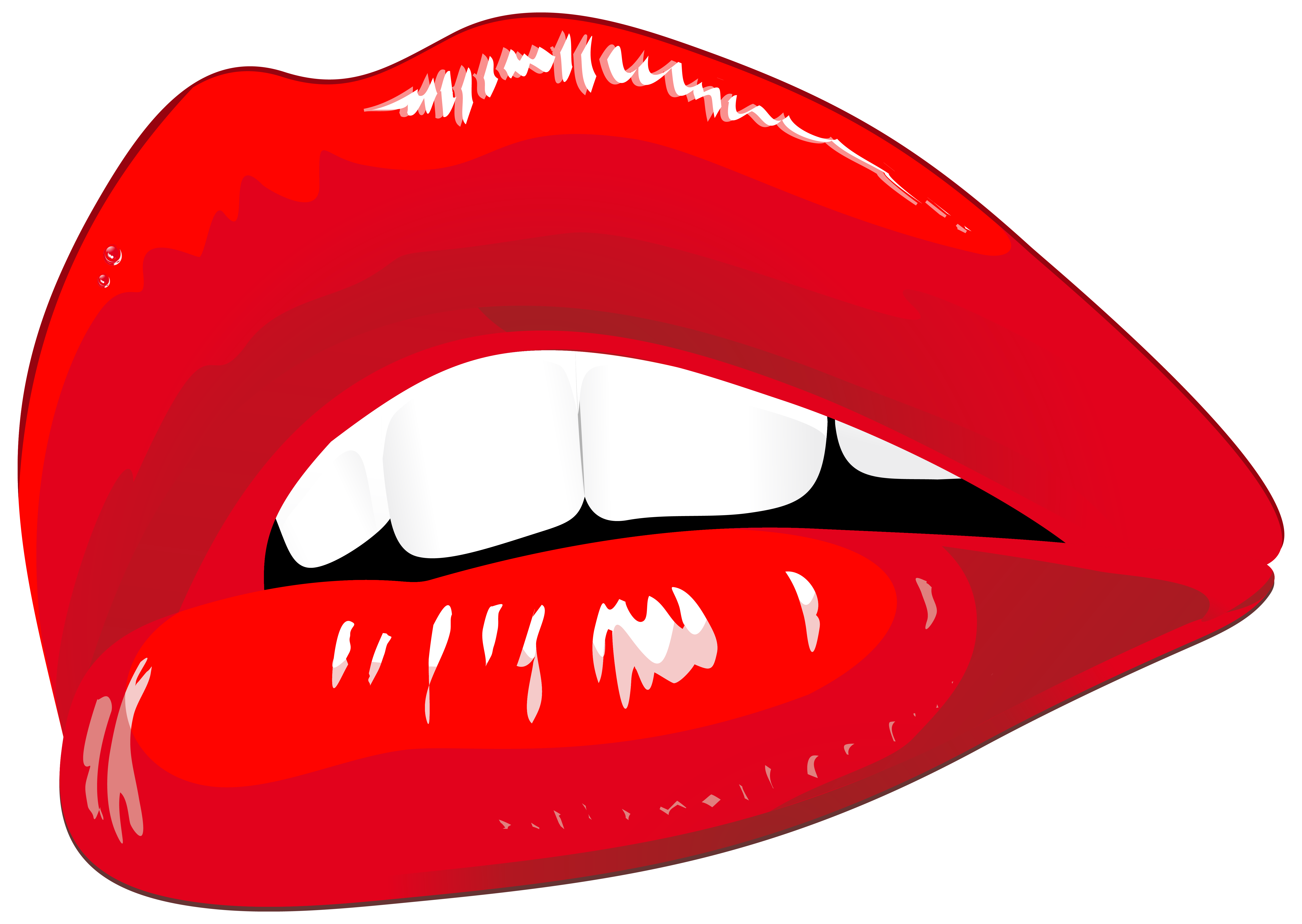 Cartoon Lips Mouth PNG Clipart Background